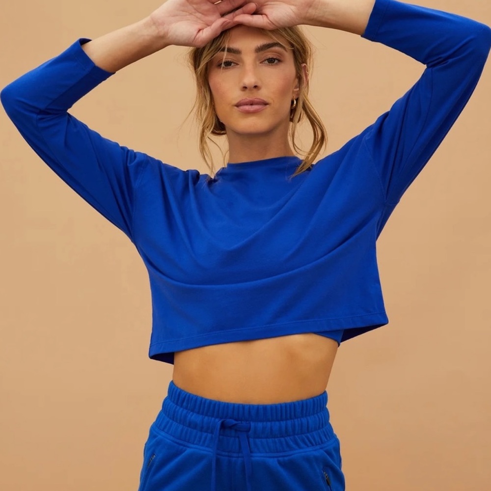 Beach Riot Cropped Long Sleeve Top NWT